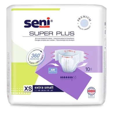 Seni, super plus XS, pieluchy, fiolet, 10 szt.