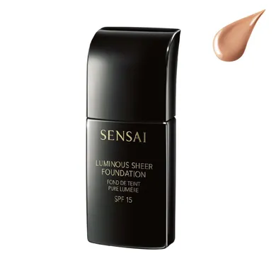 Sensai, Luminous Sheer Foundation, podkład rozświetlający, 204 Honey Beige, SPF 15, 30 ml