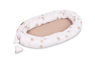 Sensillo, Dmuchawce, gniazdko niemowlęce, kokon, muślin, beżowy, 80-45 cm