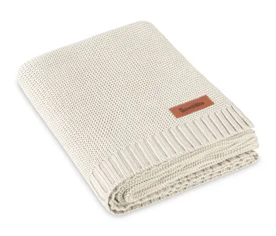 Sensillo, Elva, koc z wiskozy bambusowej i bawełny, cool beige, 80-100 cm