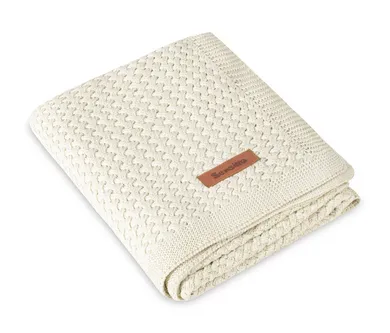 Sensillo, Grido, koc z wiskozy bambusowej i bawełny, warm beige, 80-100 cm