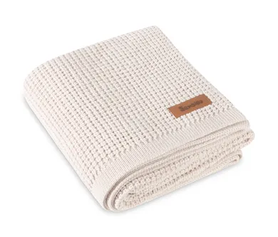 Sensillo, koc z wełny merino, light beige, 90-75 cm