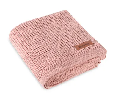 Sensillo, koc z wełny merino, light pink, 90-75 cm