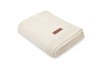 Sensillo, kocyk z wełny merino, light beige, 75-90 cm