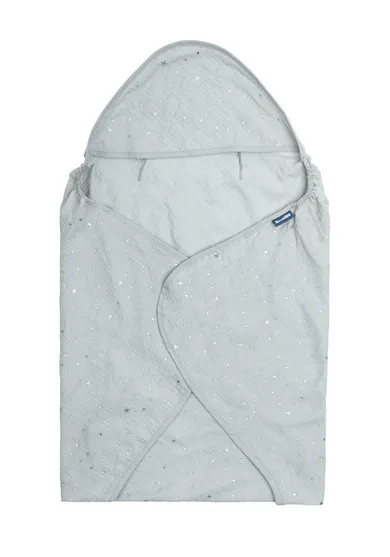 Sensillo, otulacz do fotelika, muślin, szary, 75-75 cm