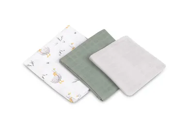 Sensillo, pieluchy muślinowe, gęś, 38-38 cm, 60-80 cm, 120-120 cm, 3 szt.