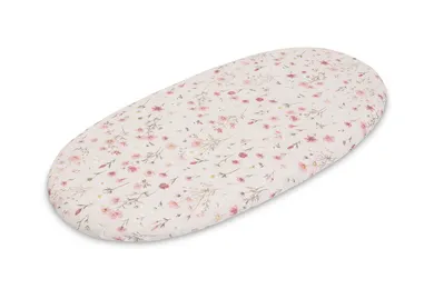 Sensillo, prześcieradło do wózka, bawełna, bloom pink, 35-75 cm