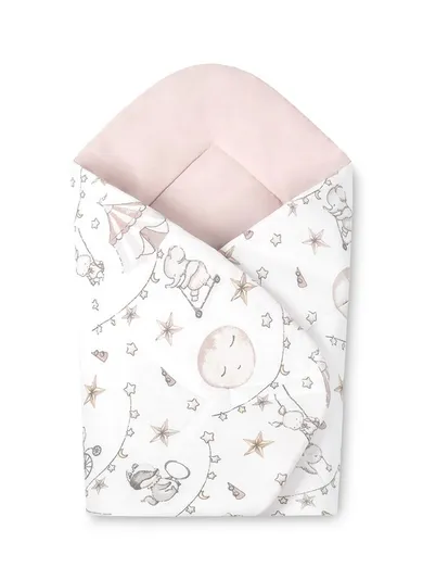 Sensillo, rożek niemowlęcy, circus pink, 75-75 cm
