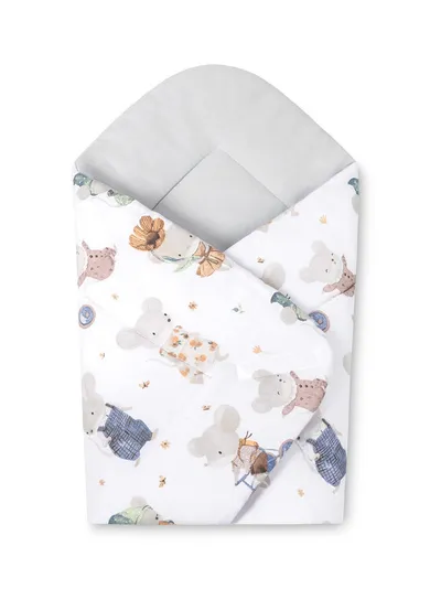 Sensillo, rożek niemowlęcy, mouse grey, 75-75 cm
