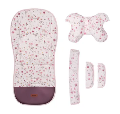 Sensillo, Velvet, wkładka do wózka, deluxe bloom pink