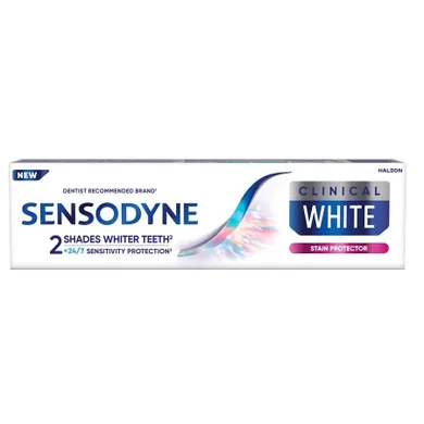 Sensodyne, Clinical White Stain Protector, wybielająca pasta do zębów, 75 ml