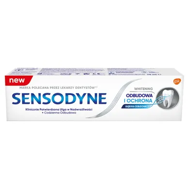 Sensodyne, Odbudowa i Ochrona Whitening, pasta do zębów z fluorkiem, 75 ml