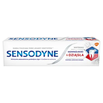 Sensodyne, whitening, nadwrażliwość i dziąsła, pasta do zębów, 75 ml