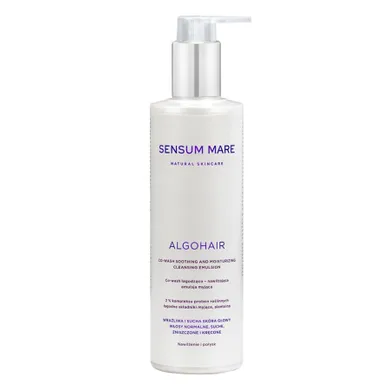 Sensum Mare, Algohair co-Wash, łagodząco-nawilżająca emulsja myjąca dla wrażliwej i suchej skóry głowy, 250 ml