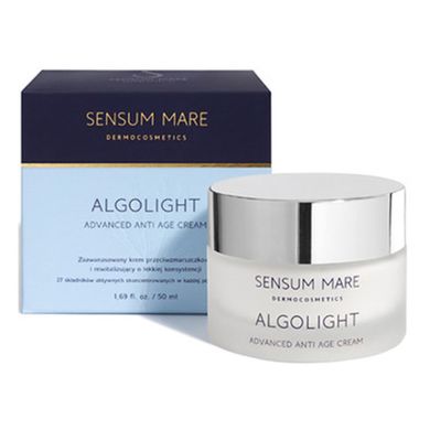 Sensum Mare, Algolight Advanced Anti Age Cream, zaawansowany krem przeciwzmarszczkowy i rewitalizujący o lekkiej konsystencji, 50 ml