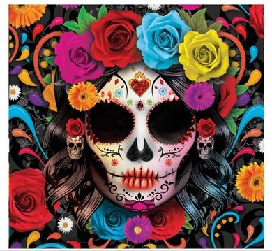 Serwetki, meksykańskie Halloween, 33-33 cm, 12 szt.