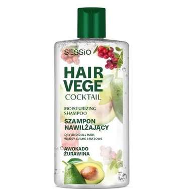 Sessio, Hair Vege Cocktail, nawilżający szampon do włosów, Awokado i Żurawina, 300g