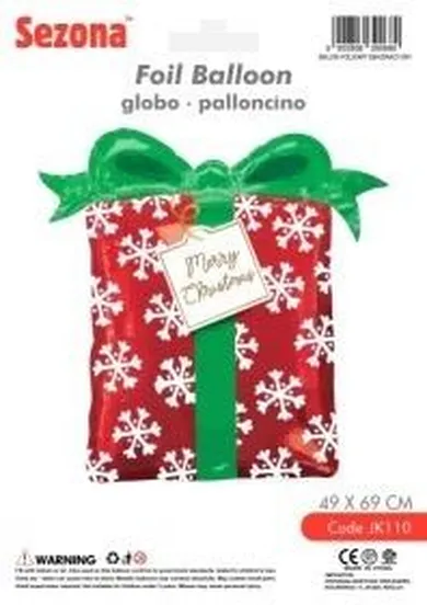 Sezonaa, balon foliowy, Prezent, 49-69 cm