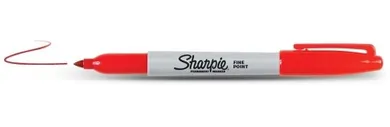 Sharpie, Fine, marker, czerwony