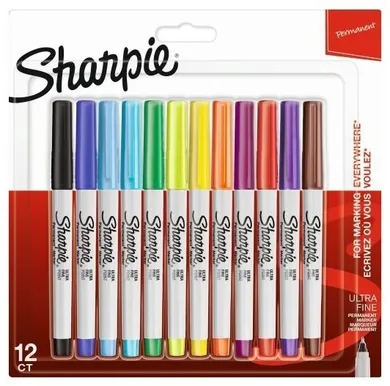 Sharpie, Ultra Fine, markery, 12 kolorów