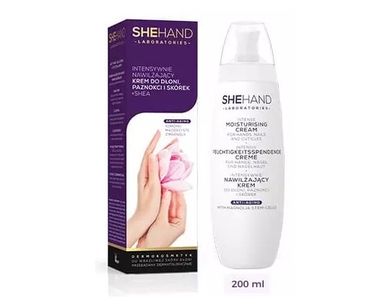 SheHand, intensywnie nawilżający krem do dłoni, paznokci i skórek, 200 ml