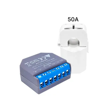 Shelly, EM + 50A, licznik zużycia energii, WiFi, jednofazowy, z przekładnikiem