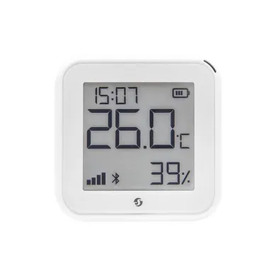 Shelly, H&T Gen3, czujnik temperatury i wilgotności, WiFi, Bluetooth, z ekranem e-paper, biały