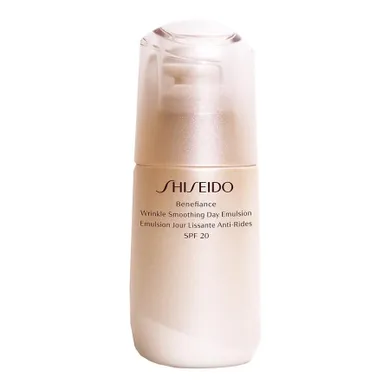 Shiseido, Benefiance Wrinkle Smoothing Day Emulsion SPF20, emulsja wygładzająca zmarszczki na dzień, 75 ml