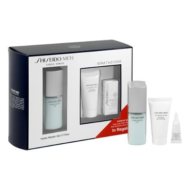 Shiseido, Men Set, Hydro Master Gel, żel oczyszczający do twarzy, 75 ml + Cleansing Foam, pianka myjąca do twarzy, 30 ml + Total Revitalizer Eye, krem do twarzy, 3 ml