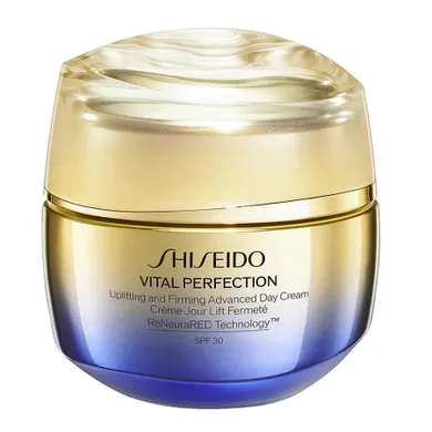 Shiseido, Vital Perfection Advanced Cream Day Cream SPF30, liftingująco - rozjaśniający krem na dzień do twarzy, 50 ml