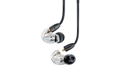 Shure, SE215DYCL+UNI-EFS, słuchawki douszne AONIC215 z pojedynczym przetwornikiem i kablem, 3.5 mm, przezroczyste