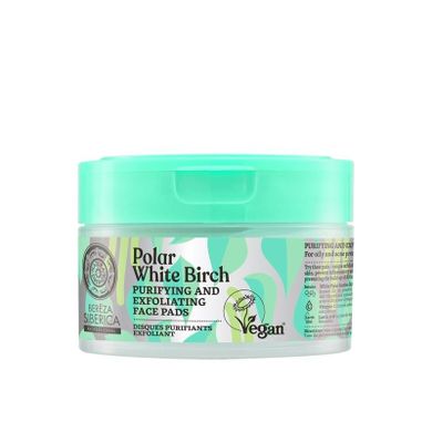 Siberica, Bereza Professional, złuszczające płatki do twarzy, polar white birch, cera tłusta i trądzikowa, 20 szt.