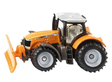 Siku, Magenta, Traktor Massey Ferguson z pługiem śnieżnym, model pojazdu