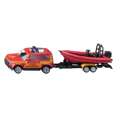 Siku, Orange, Land Rover Defender z łodzią, model pojazdu, 1608