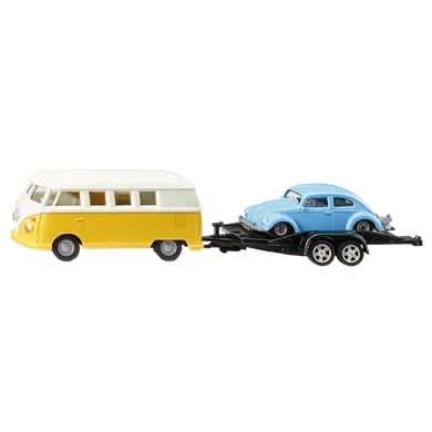 Siku Super, Volkswagen T1 z lawetą + VW Beetle, model pojazdu, 2567