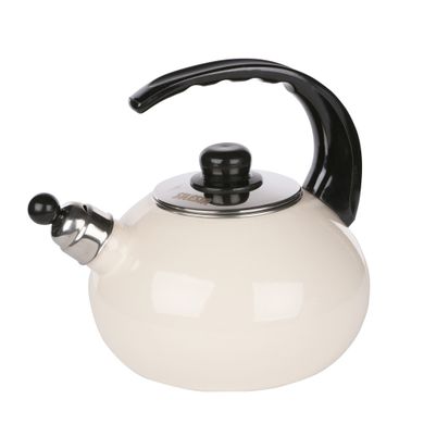 Silesia, czajnik emaliowany 2,5l, krem