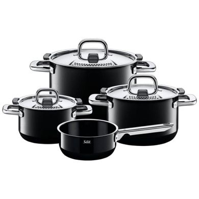 Silit, garnki, nature black, zestaw, 4 szt.