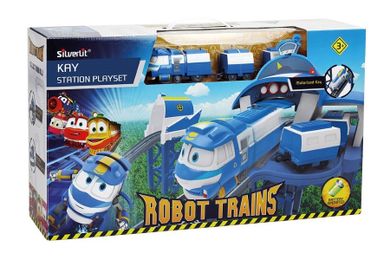 Silverlit, Robot Trains, Stacja kolejowa, zestaw z torami i pociągiem Kay