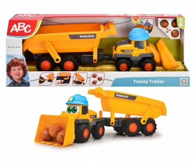 Simba, ABC, Volvo, Tracey Trailer, interaktywny pojazd budowlany, 65 cm