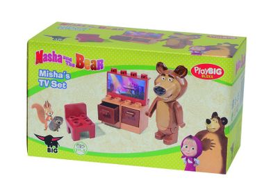 Simba, Masza i Niedźwiedź, klocki z zestawem telewizyjnym