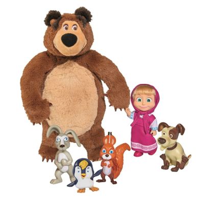 Simba, Masza i Niedźwiedź, zestaw Masza, Misza i zwierzęta