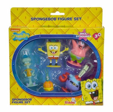 Simba, SpongeBob, zestaw 5-ciu figurek