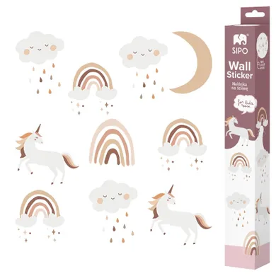 Sipo, naklejki na ścianę do pokoju dziecięcego, Jednorożce boho