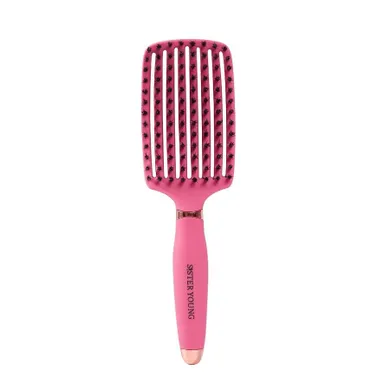 Sister Young, Ovia Hair Brush, szczotka do włosów, z włosiem dzika Fuchsia