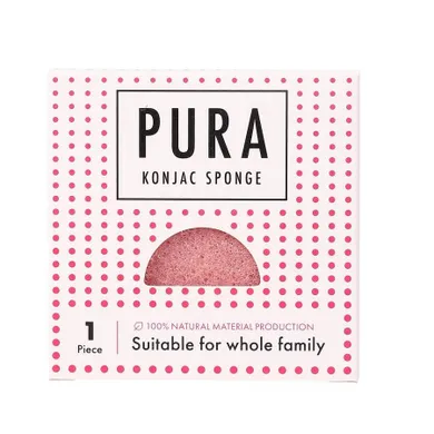 Sister Young, Pura Konjac Sponge, gąbka do mycia twarzy, Pink