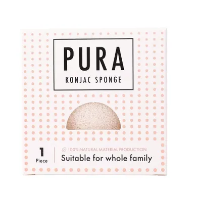 Sister Young, Pura Konjac Sponge, gąbka do mycia twarzy, White