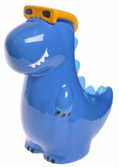 Skarbonka dinozaur, niebieska, 20.7-10.8-23 cm
