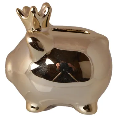 Skarbonka świnka, złota mini, 5.5-5.5-4.5 cm