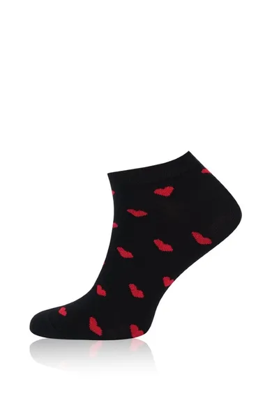 Skarpetki damskie, stopki, czarne, Italian Fashion