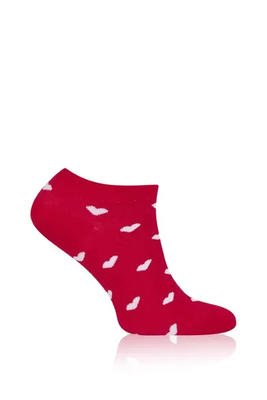 Skarpetki damskie, stopki, czerwone, Italian Fashion
